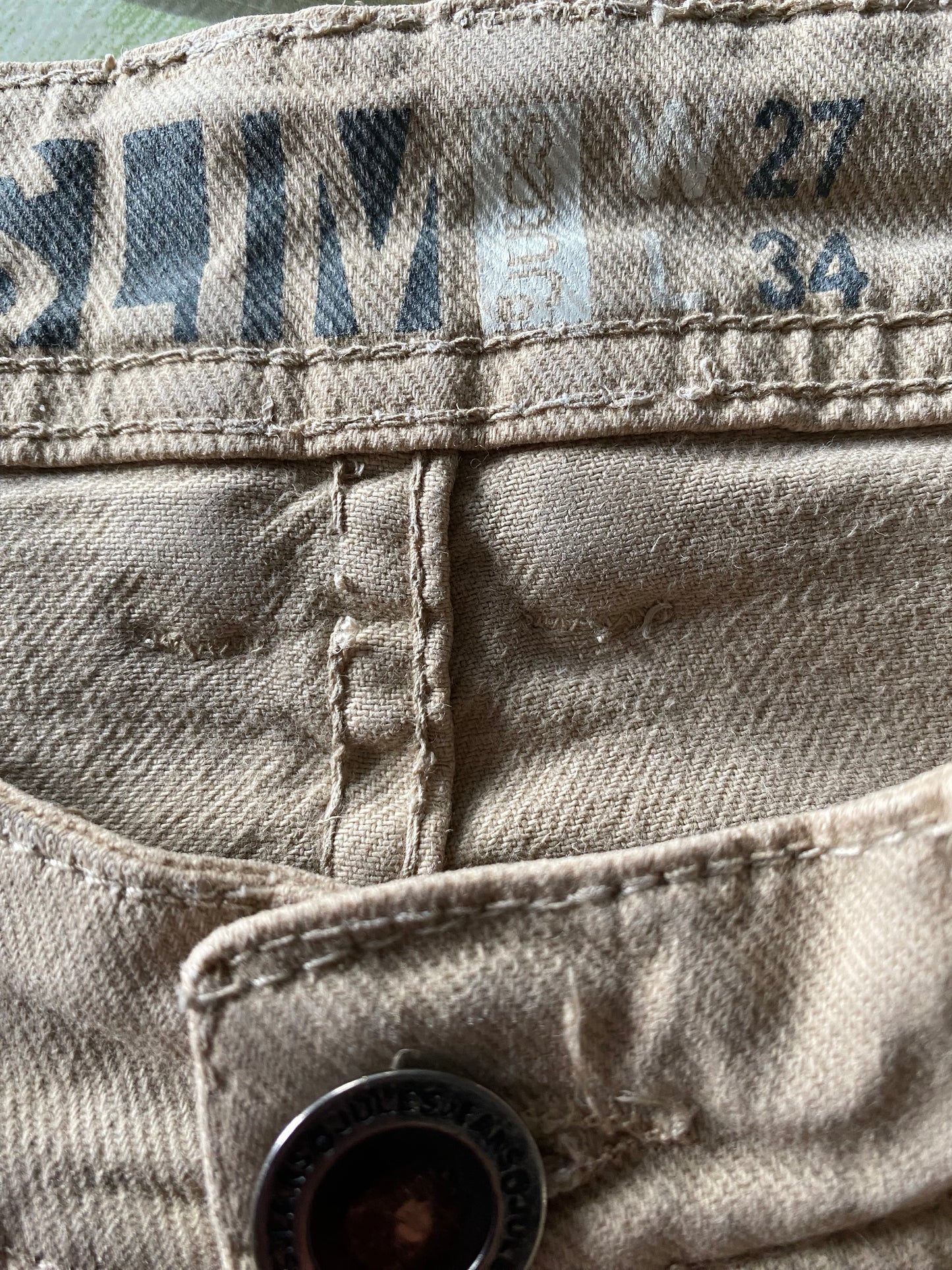 Pantalon slim WL 27 34 beige