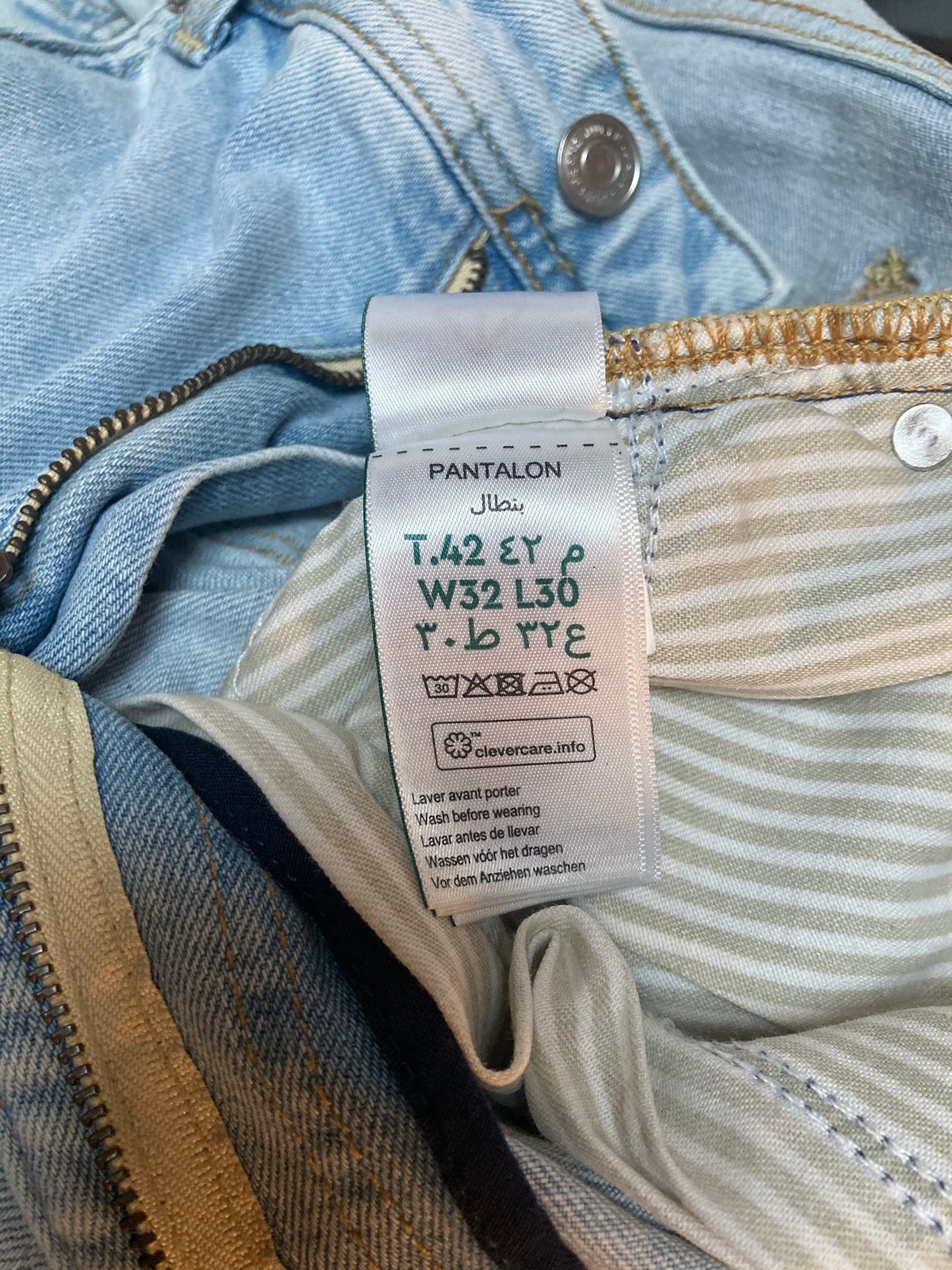 Jean straight 3 longueurs en coton recyclé