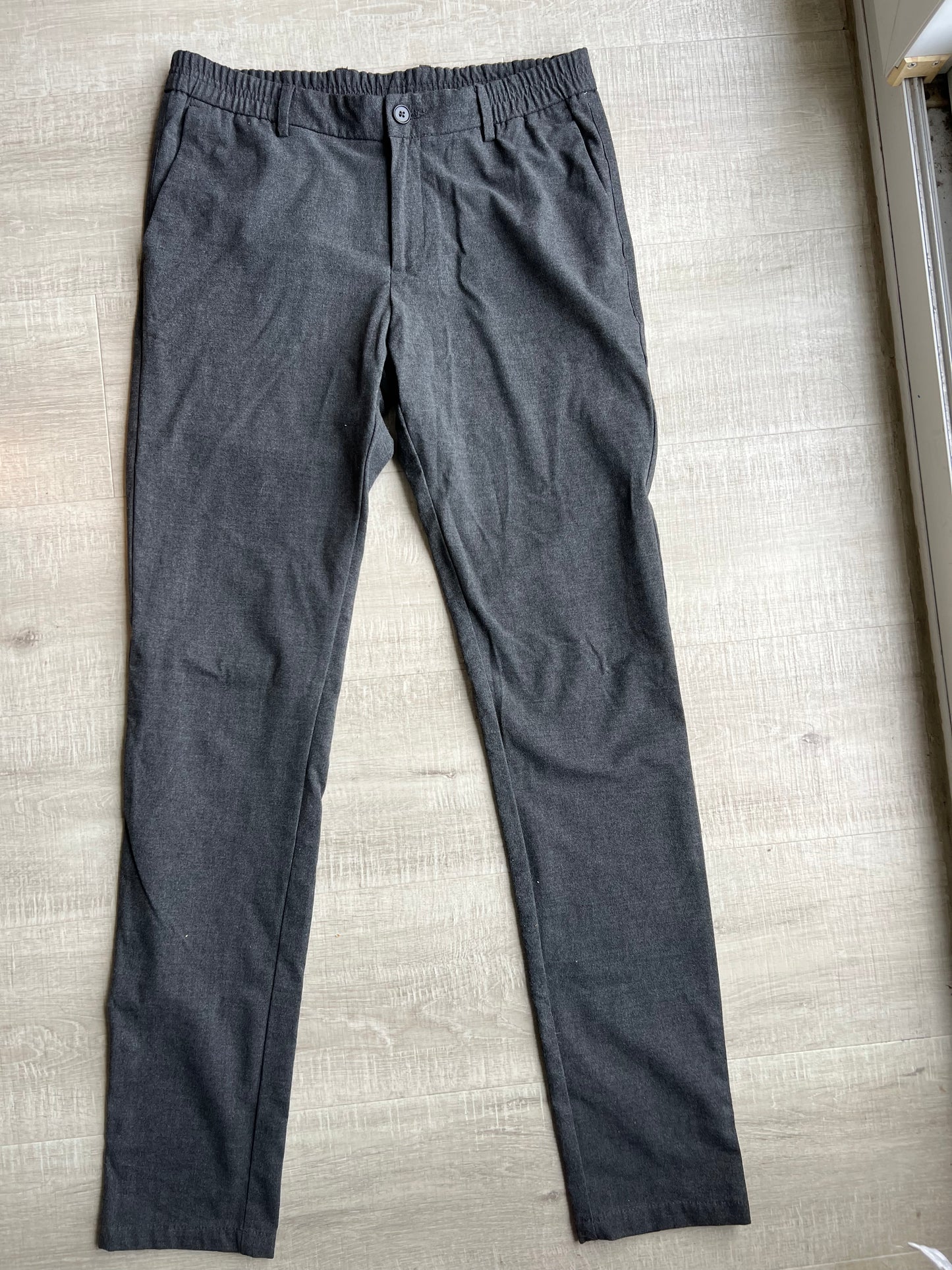 Pantalon slim chino bi stretch taille élastiquée