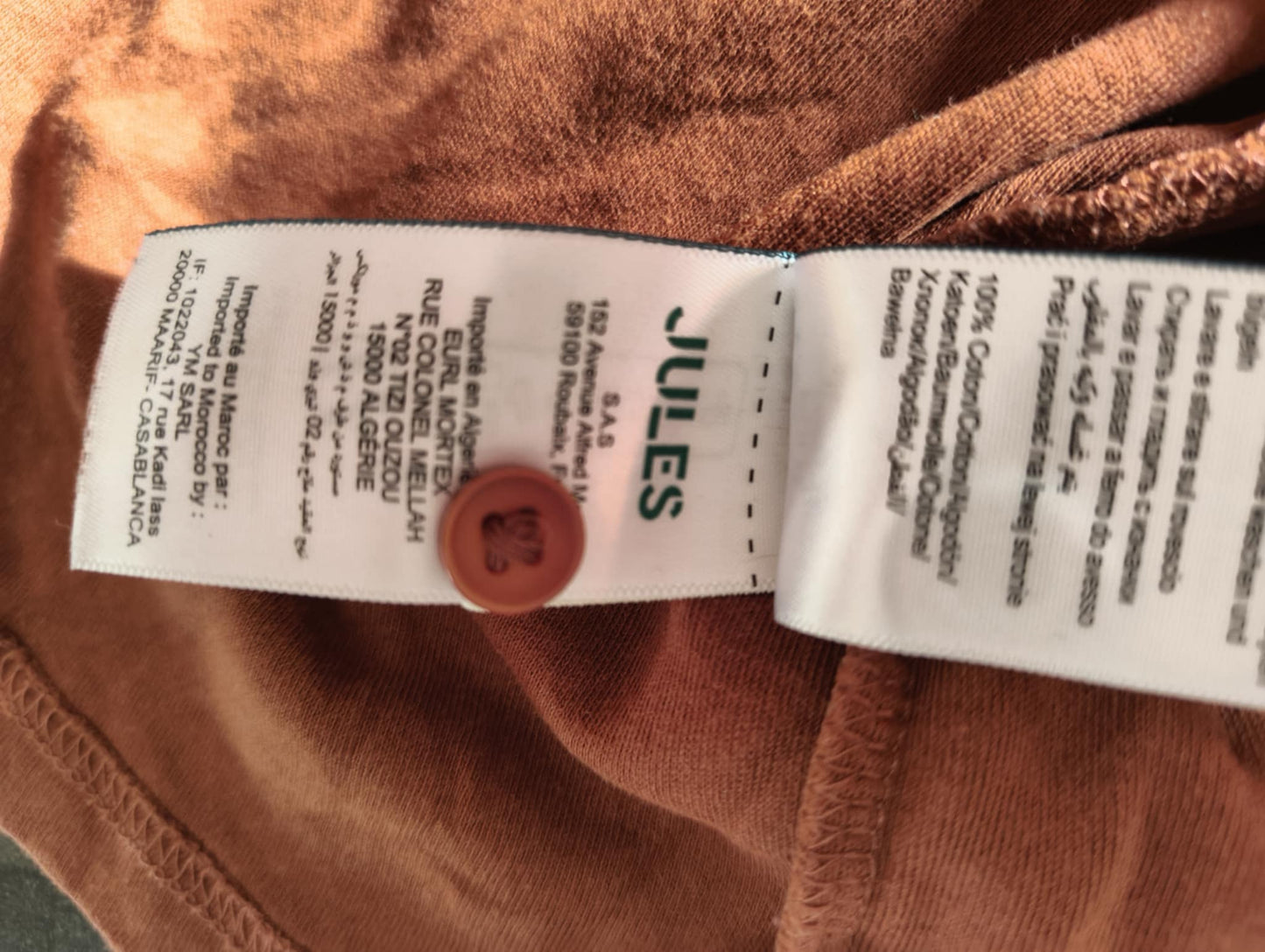 Polo manches courtes à col fantaisie