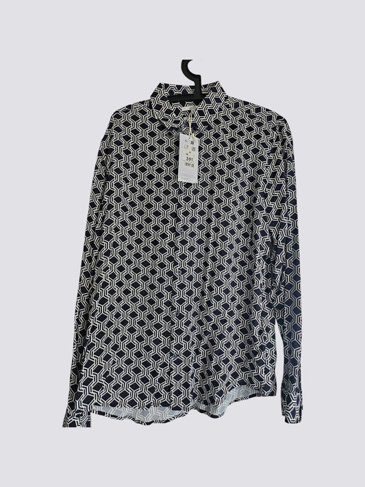 Chemise regular imprimé géométrique viscose Ecovero