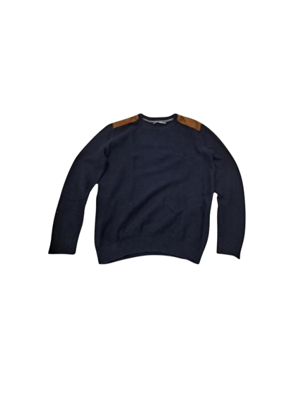 Pull coton bleu marine