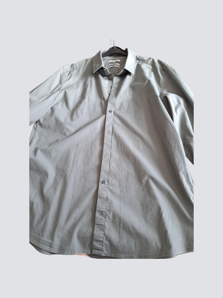 Chemise slim unie coton biologique