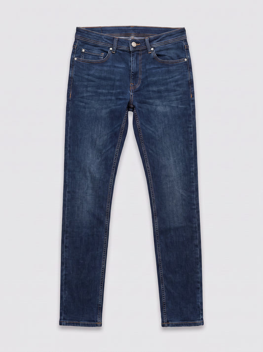 Jean skinny Max 4L bleu foncé lavé