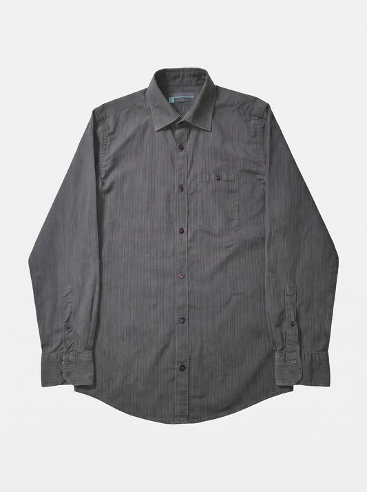 Chemise marron/gris