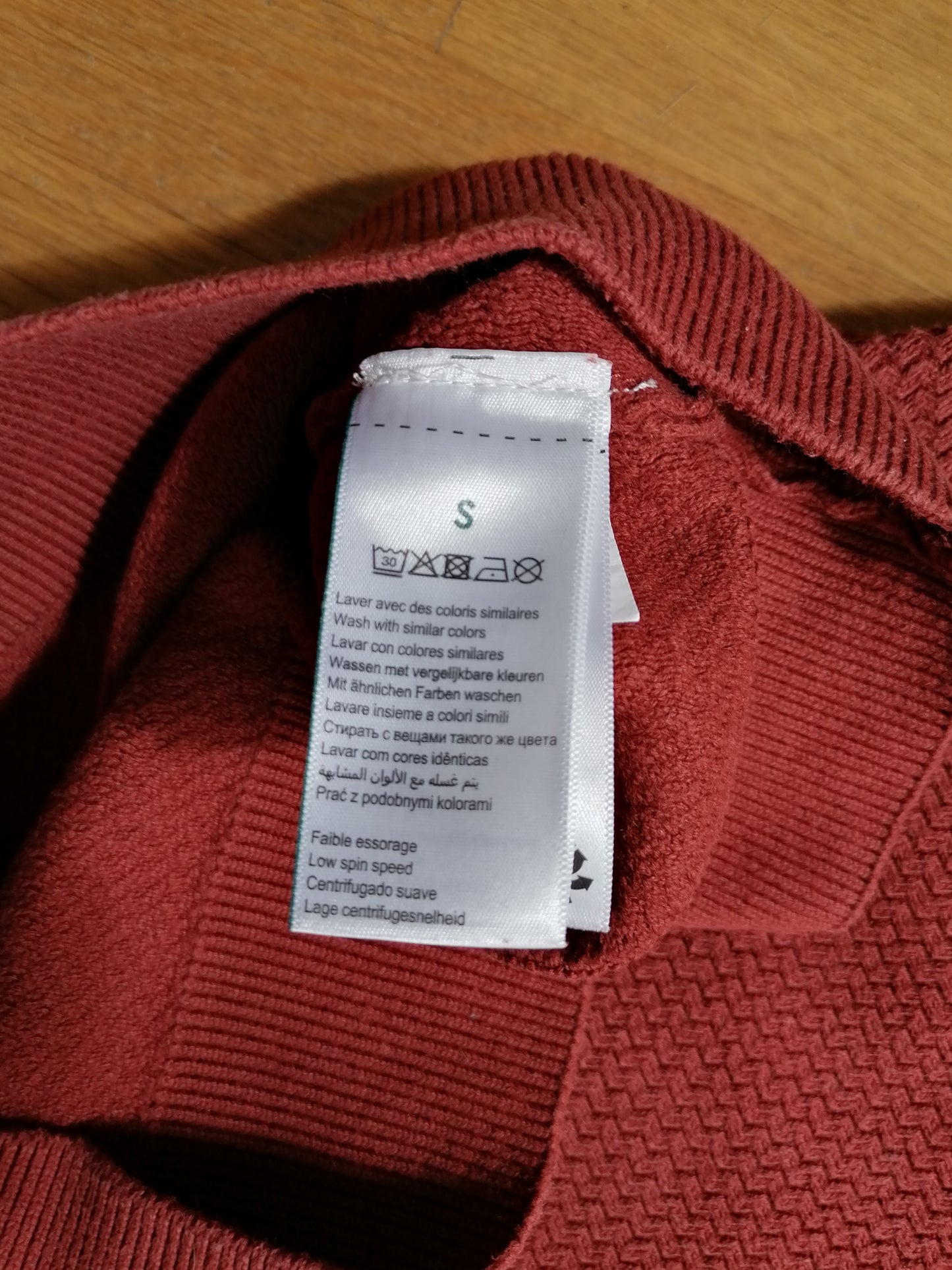 Pull col rond coton point fantaisie