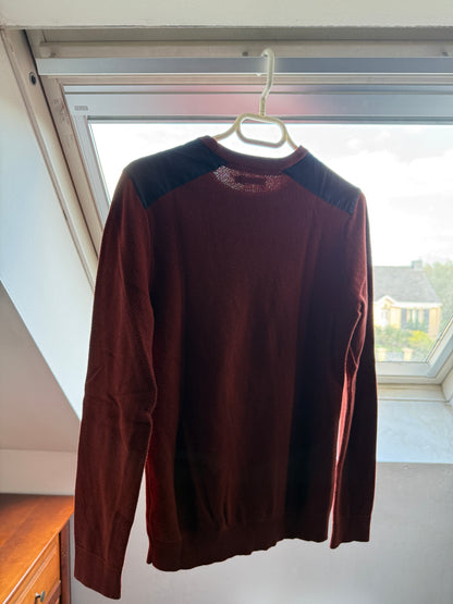 Pull col rond patch épaule