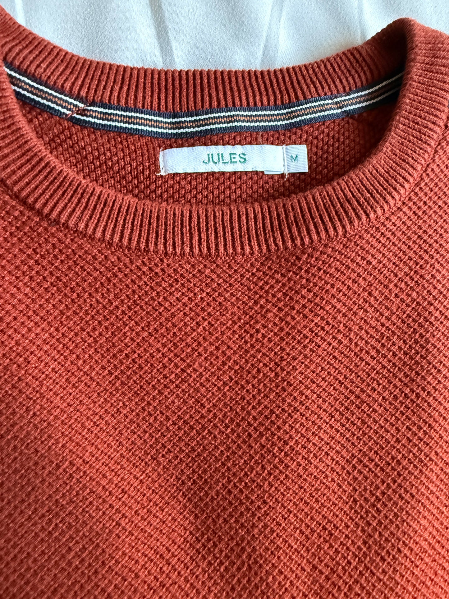 Pull col rond patch épaule