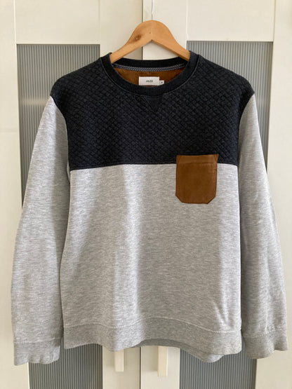 Pull col rond gris