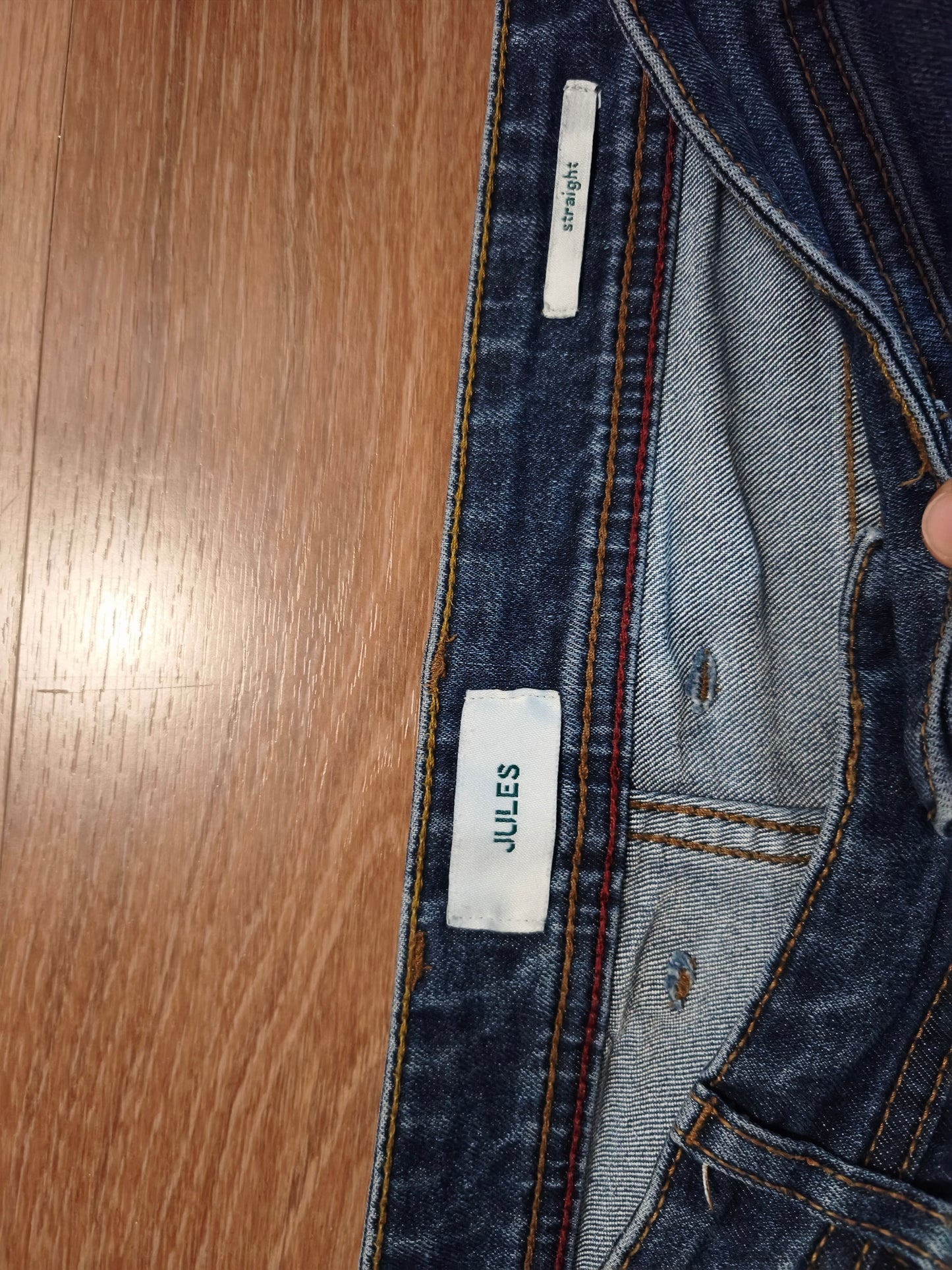 Jean straight en coton et polyester recyclés