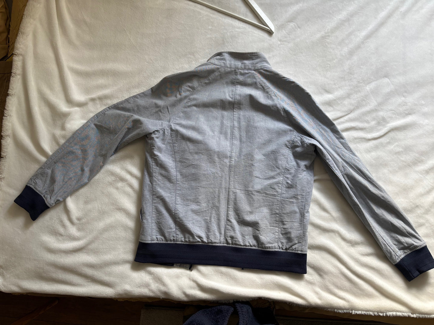 Blouson col montant esprit lin