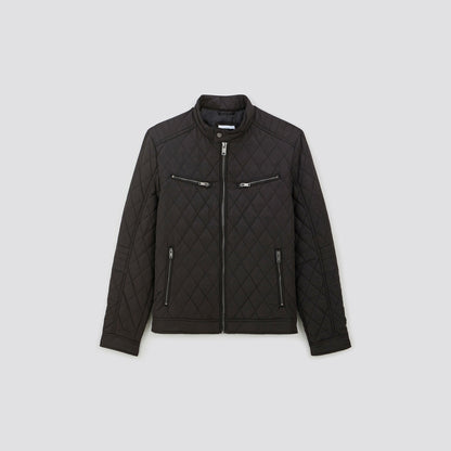 Blouson matelassé col biker