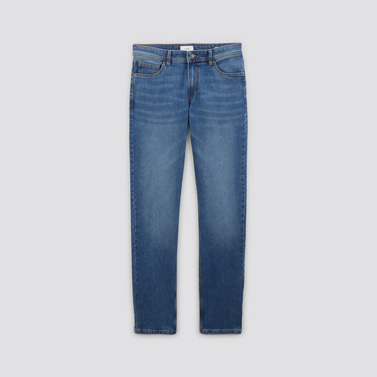 Jean regular en coton et polyester recyclés