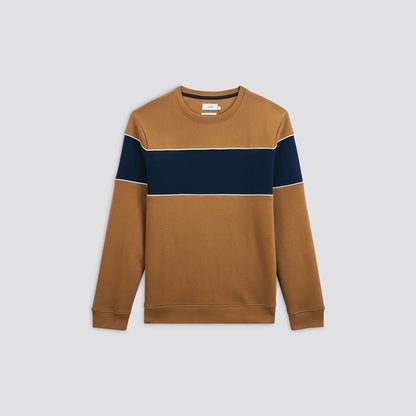 Sweat col rond colorblock