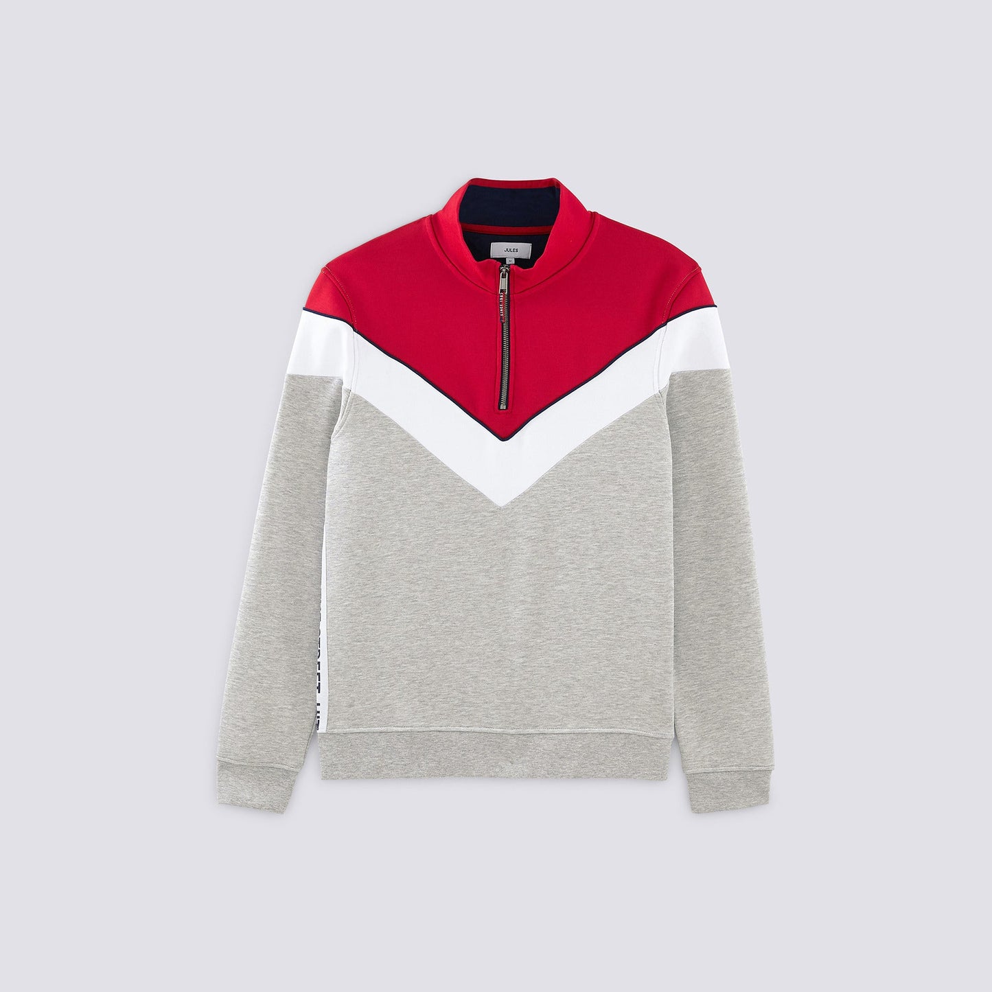 Sweat colorblock col zippé