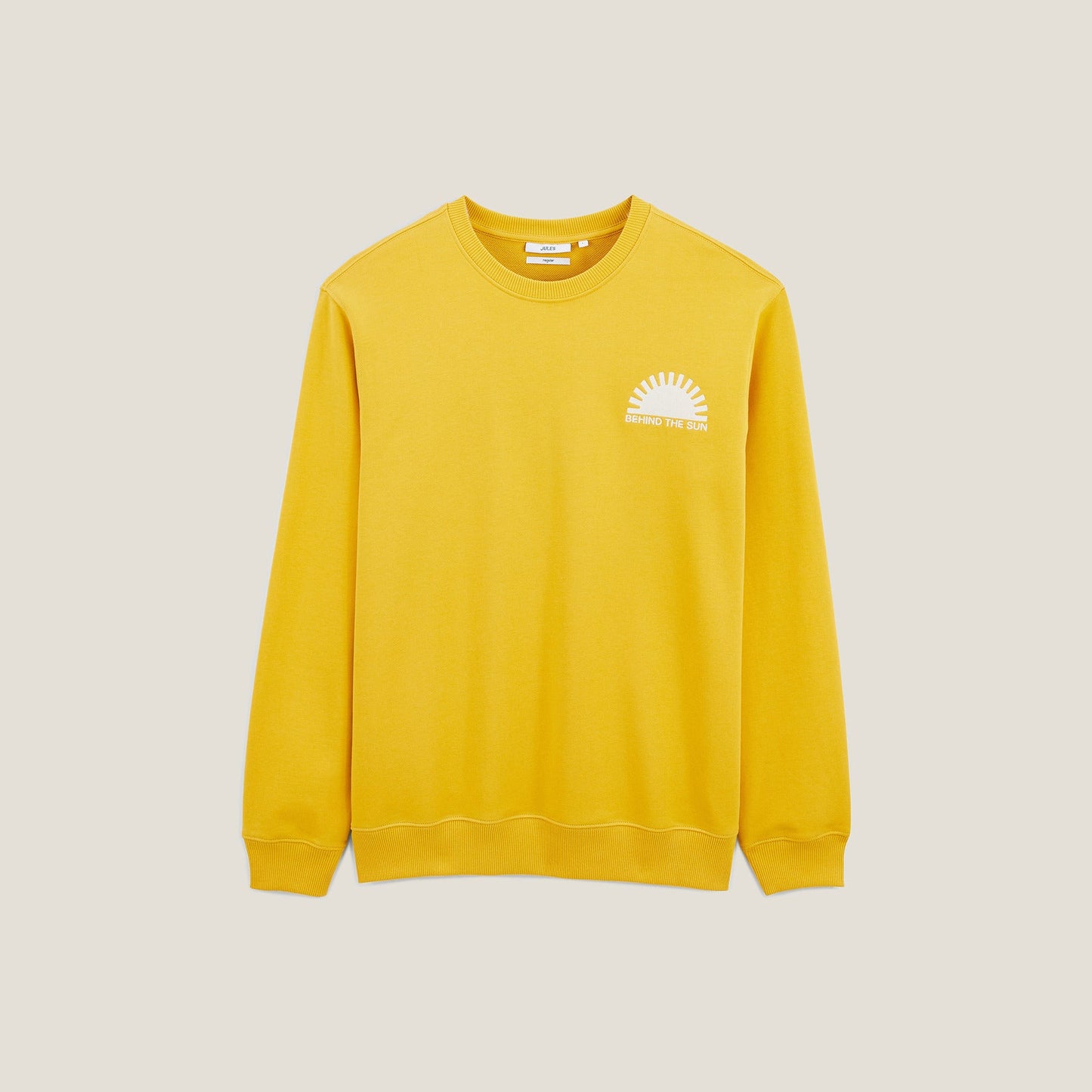 Sweat col rond broderie soleil poitrine