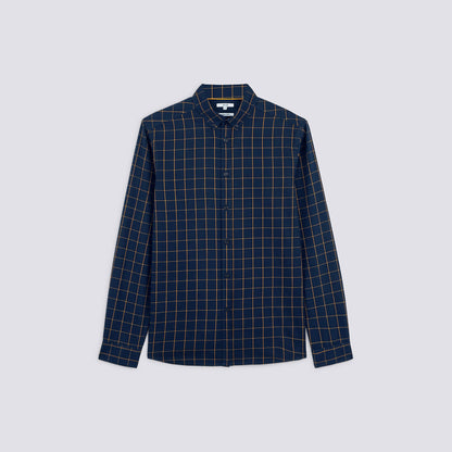 Chemise regular à carreaux coton