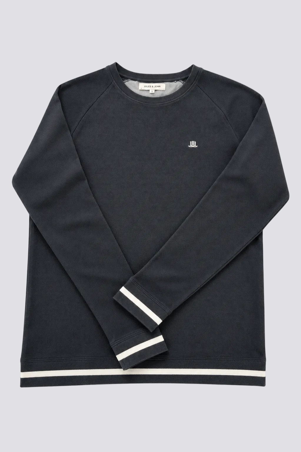 Tee-shirt col rond broderie poitrine
