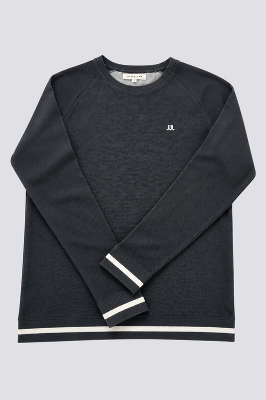 Tee-shirt col rond broderie poitrine