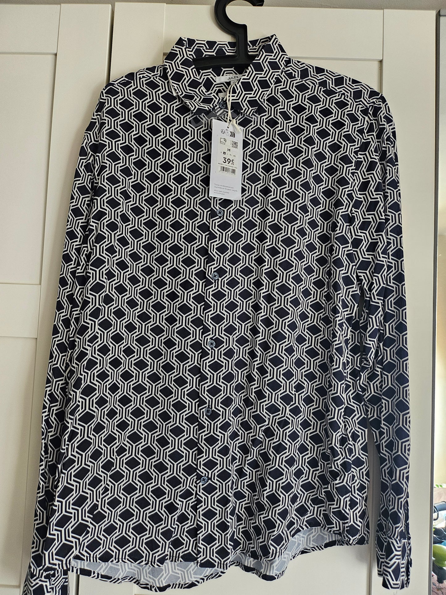 Chemise regular imprimé géométrique viscose Ecovero