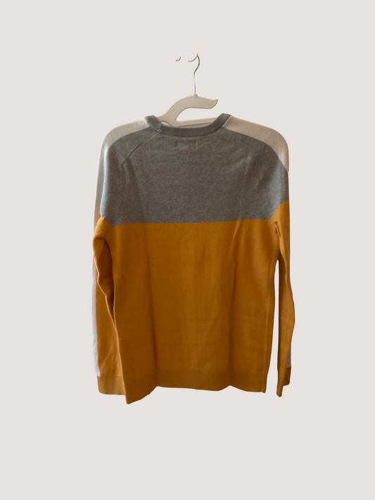 Pull col rond color block