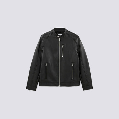 Blouson faux cuir esprit biker