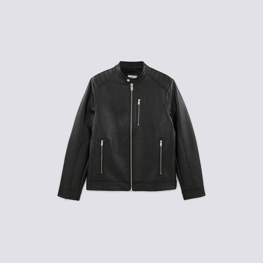 Blouson faux cuir esprit biker