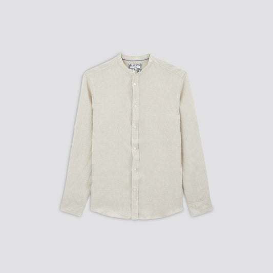 Chemise regular col mao lin