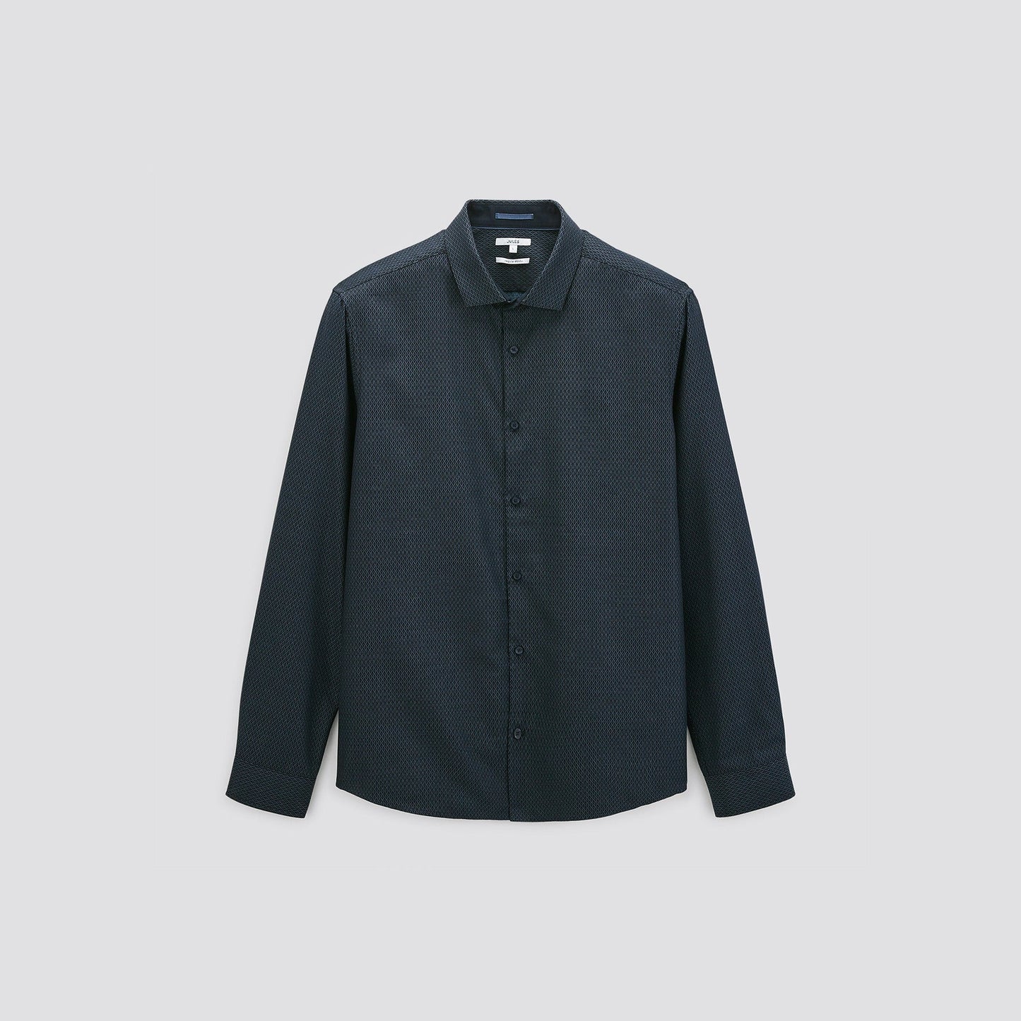 Chemise regular imprimé losange coton repassage facile