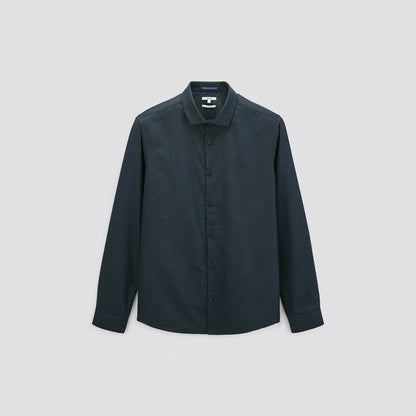 Chemise regular imprimé losange coton repassage facile