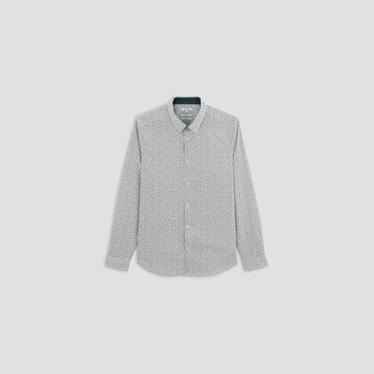 Chemise slim imprimé tache coton
