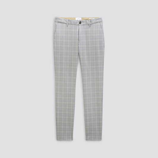Pantalon chino slim carreaux pied de poule
