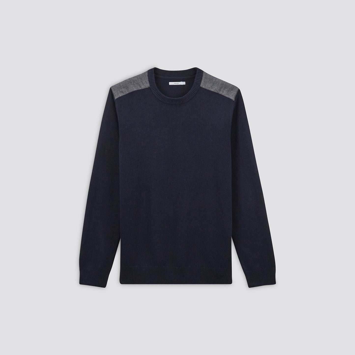 Pull à col rond et patch épaule