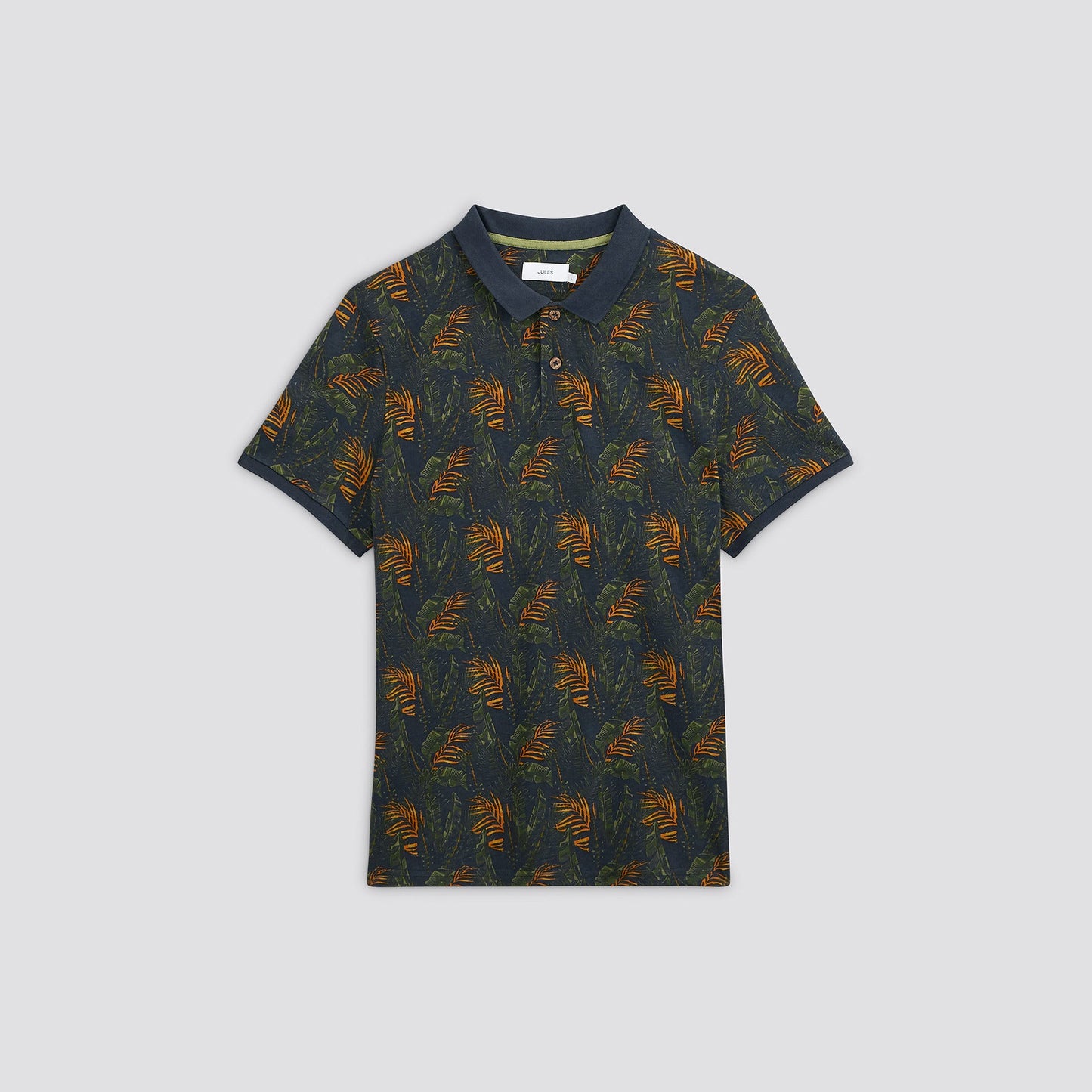 Polo en jersey imprimé tropical