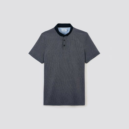 Polo manches courtes bubble col contrasté twill