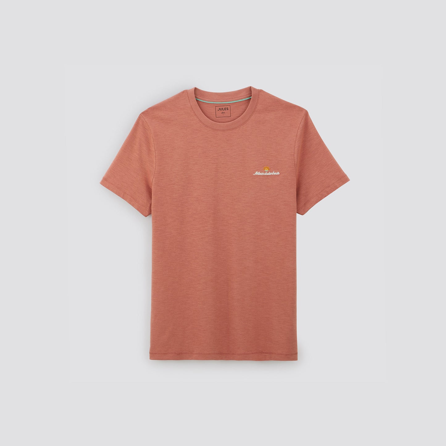 Tee shirt matière flammée brodé