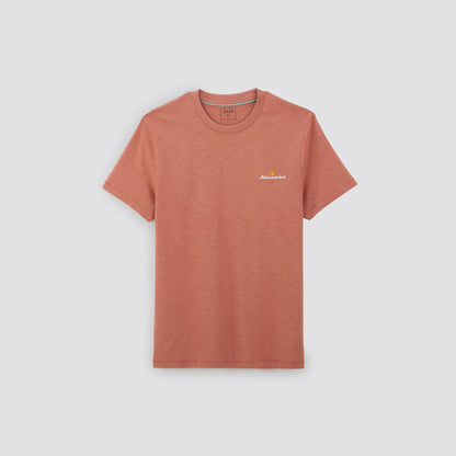 Tee shirt matière flammée brodé