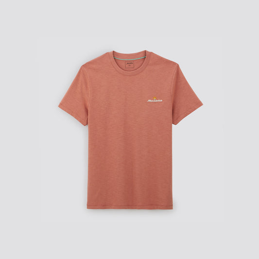 Tee shirt matière flammée brodé