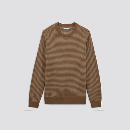 Pull en maille fantaisie à col rond