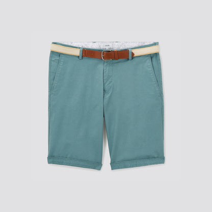 Bermuda chino uni avec ceinture