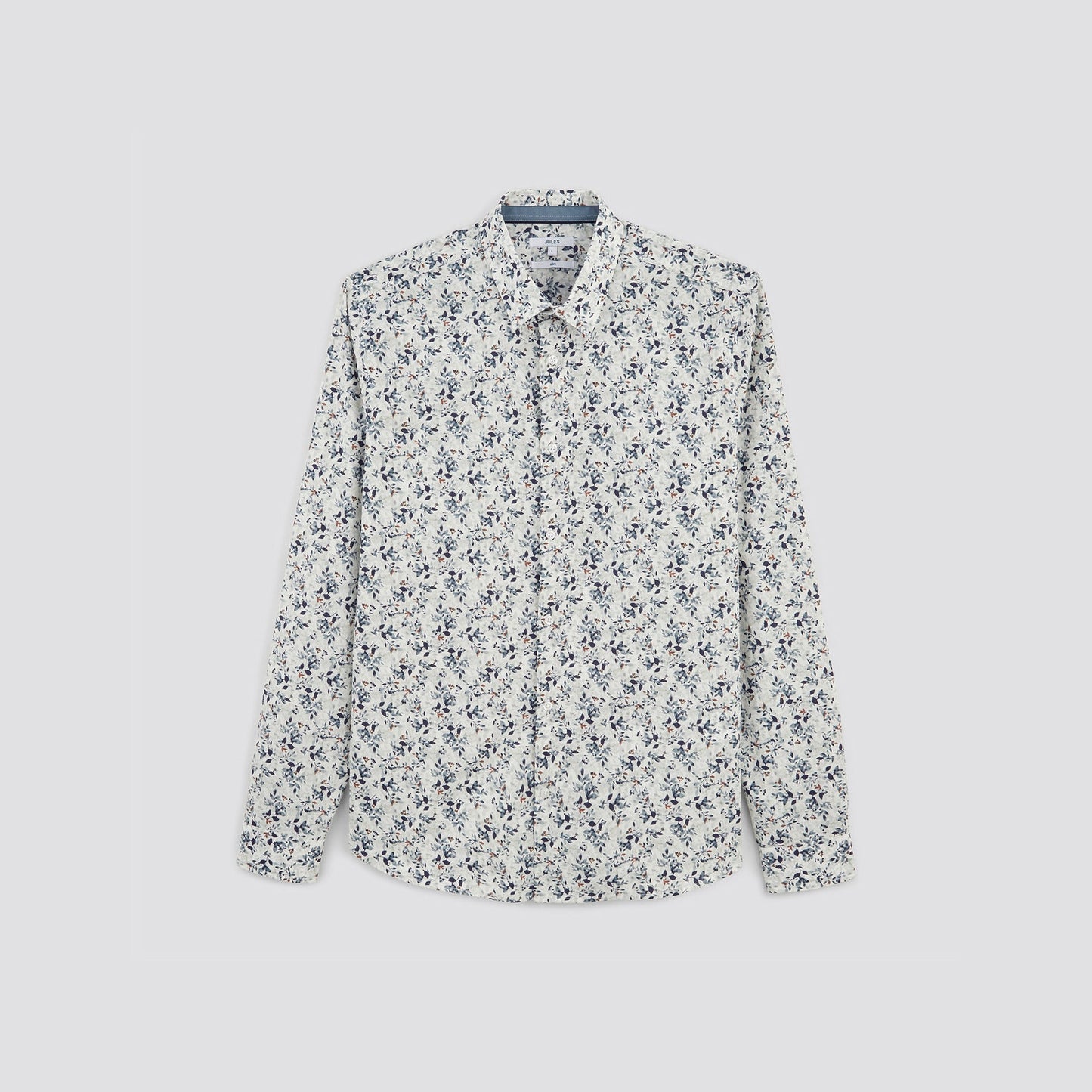 Chemise slim imprimé fleur coton biologique