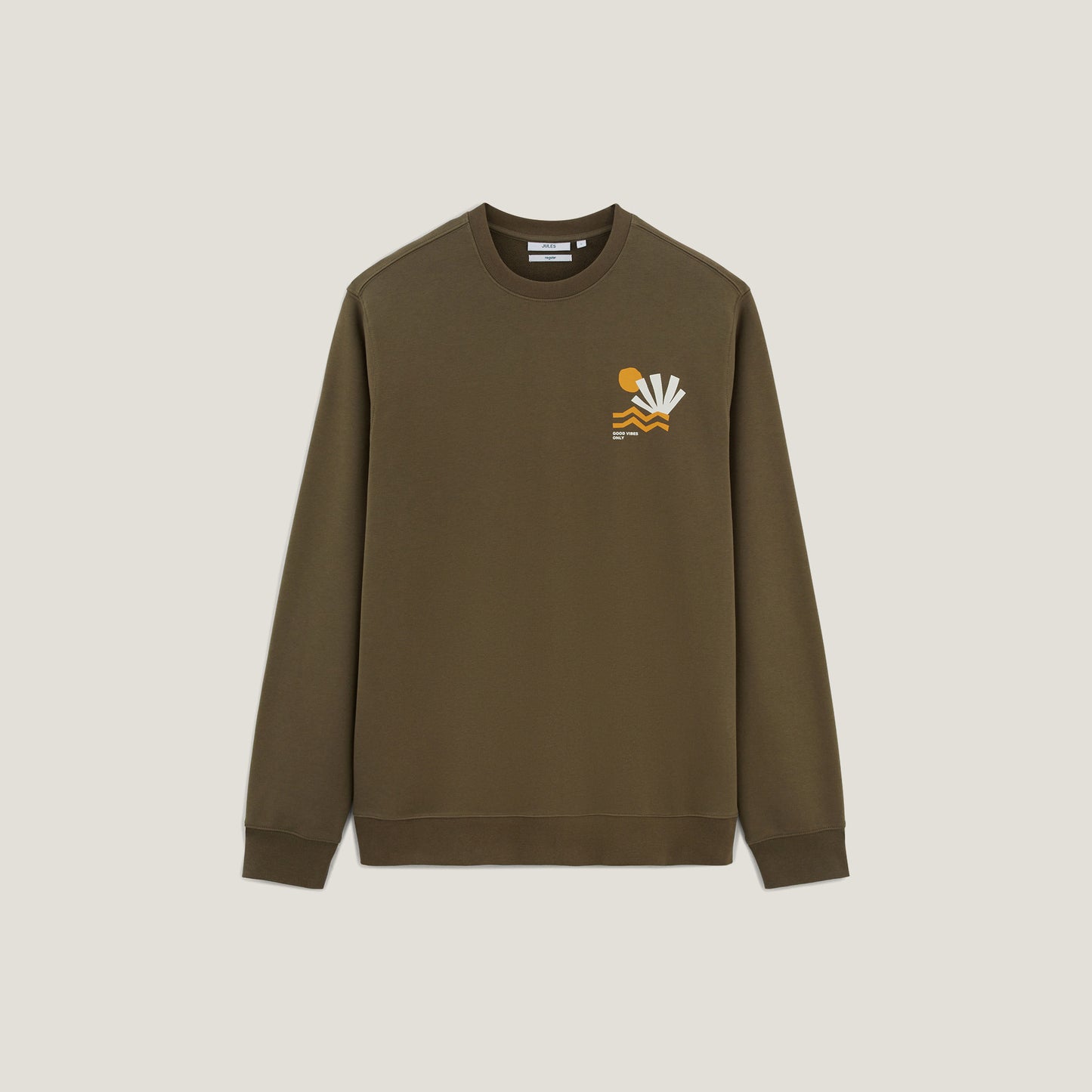 Sweat ras de cou animation poitrine