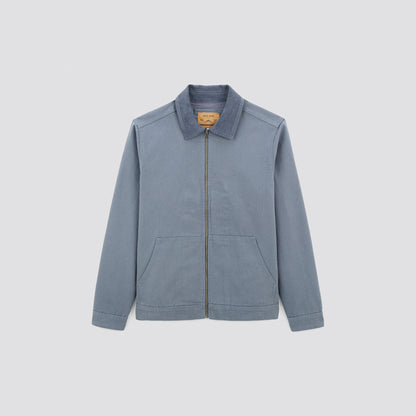 Blouson coton canvas col chemise