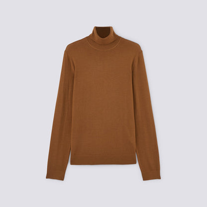 Pull col roulé en merinos