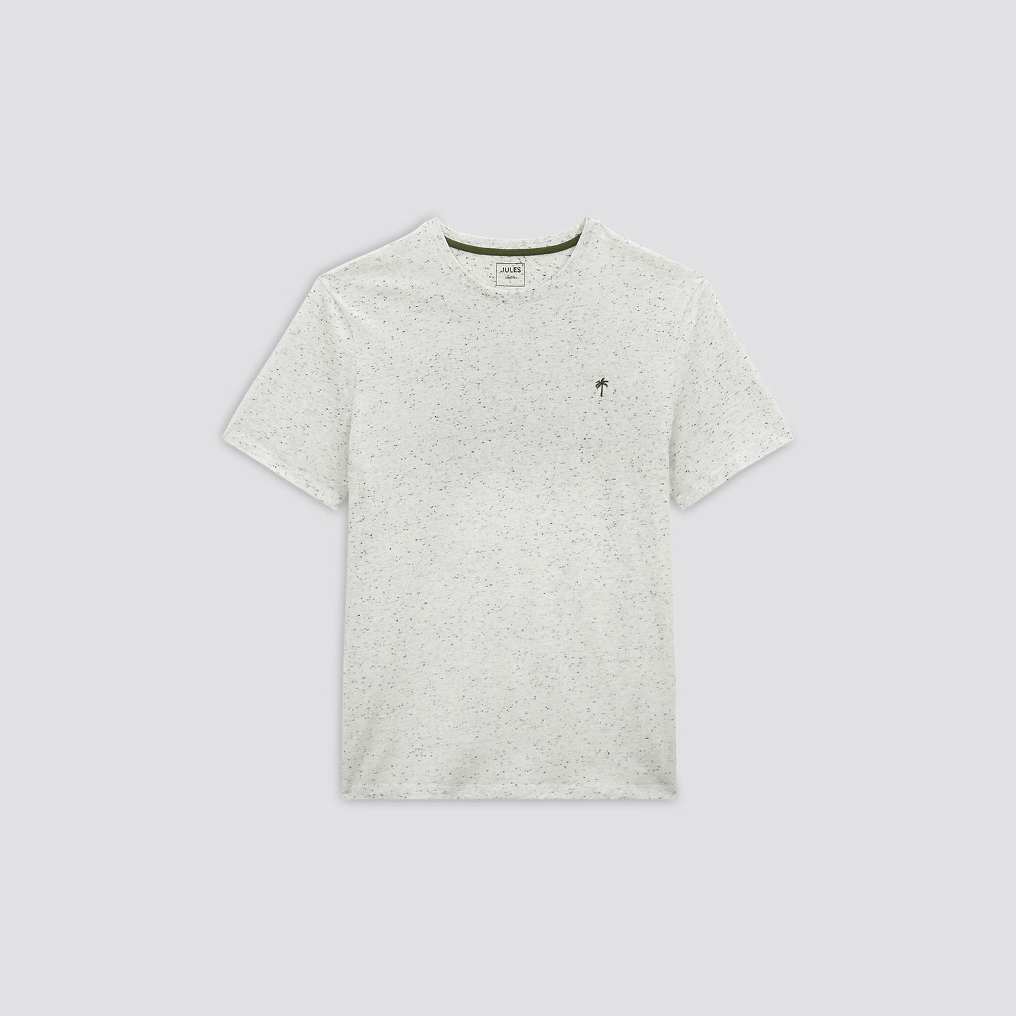 Tee-shirt moucheté broderie poitrine cot
