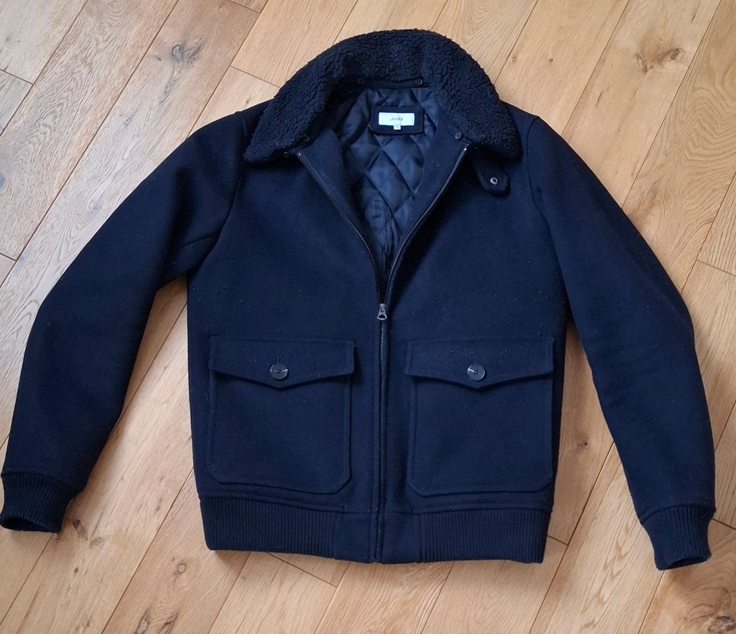 Blouson lainage col en sherpa