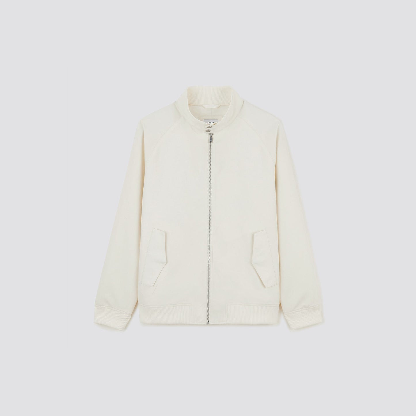 Blouson en coton lin col montant