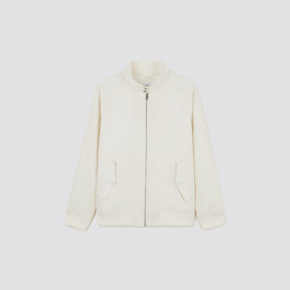 Blouson en coton lin col montant