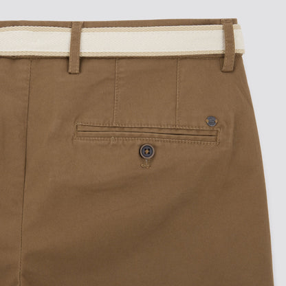 Bermuda chino uni avec ceinture
