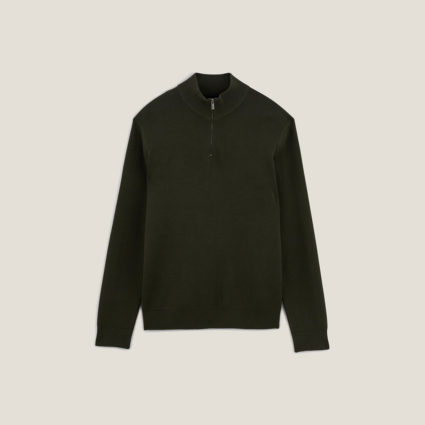 Pull col montant demi zippé